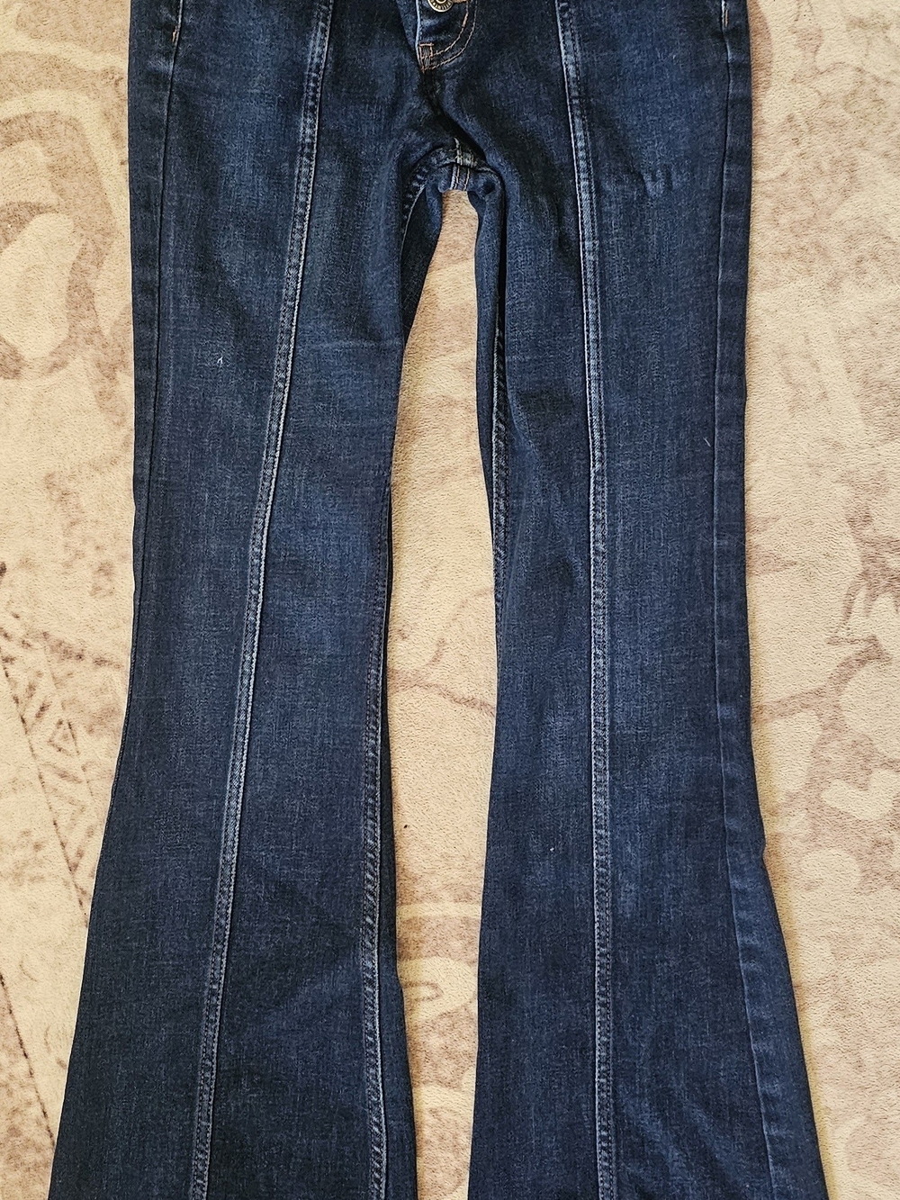 Idyllwind Dark Blue Flared Jeans with Front Seam